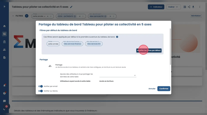Partager un TDB Manty avec des collègues (pas a jour sur les filtres globaux) - Step 4